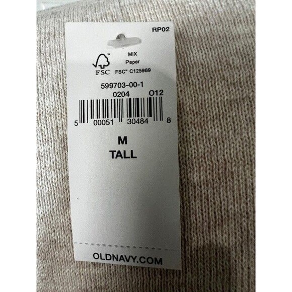 Womens Old Navy Cotton Crewneck Long Sleeve Sweater Size M Tall Cream NWT - Picture 5 of 11